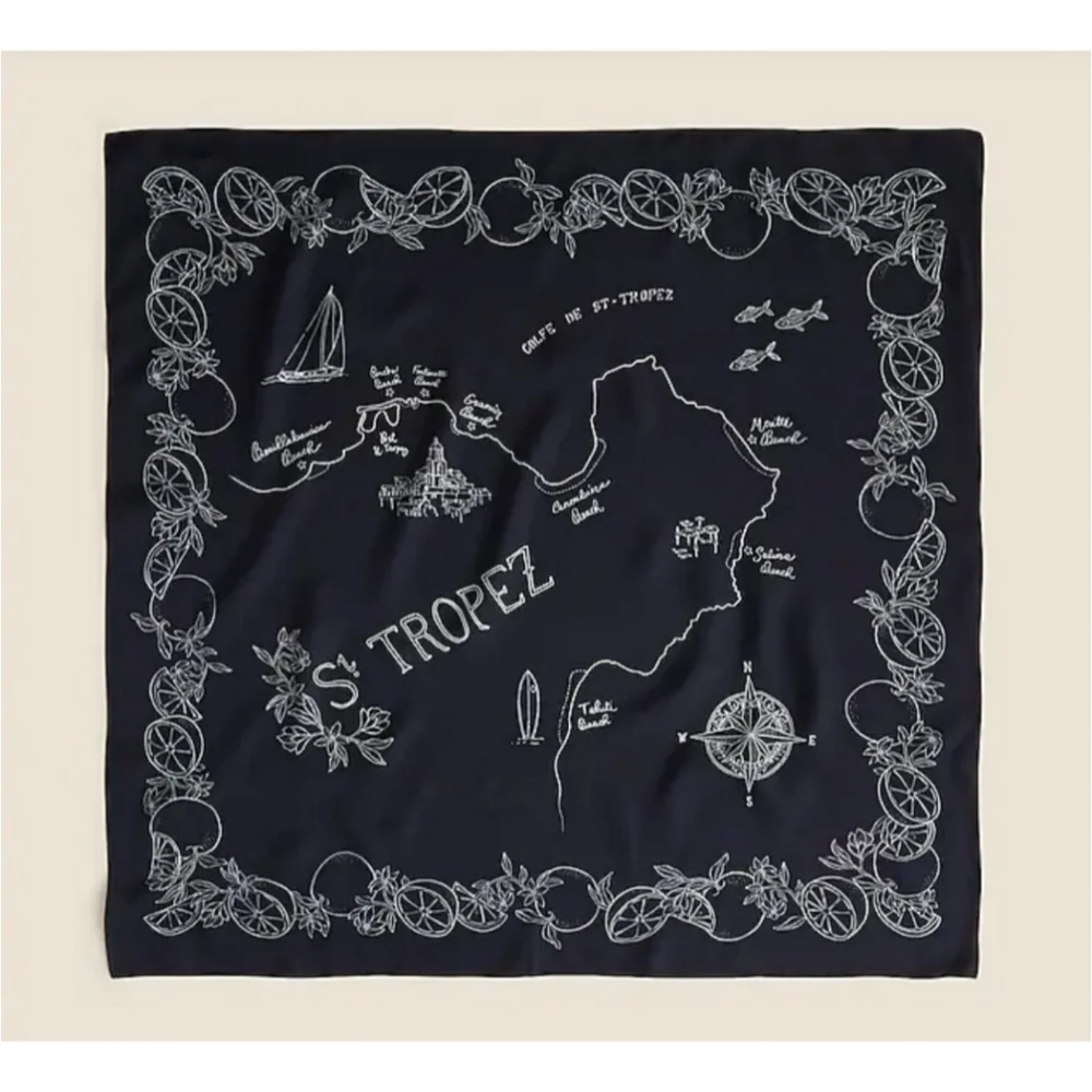 J. Crew Oversized Printed Silk Bandana
